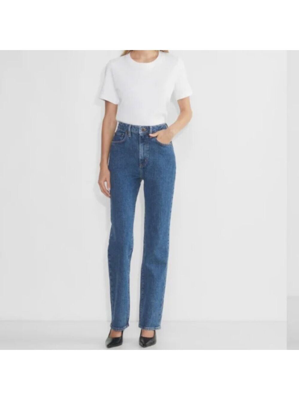 Denim Forum Rowan Super High Rise Straight Jean 32 32L